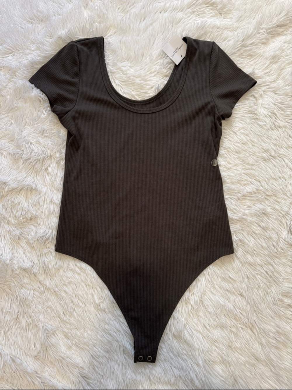 American Eagle Short Sleeve Thong Body Suit Size Large NWT